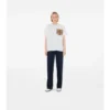Bawełniany T-shirt z kieszenią w kratę