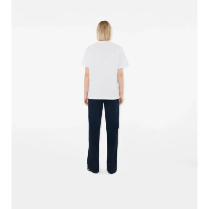 Bawełniany T-shirt z kieszenią w kratę