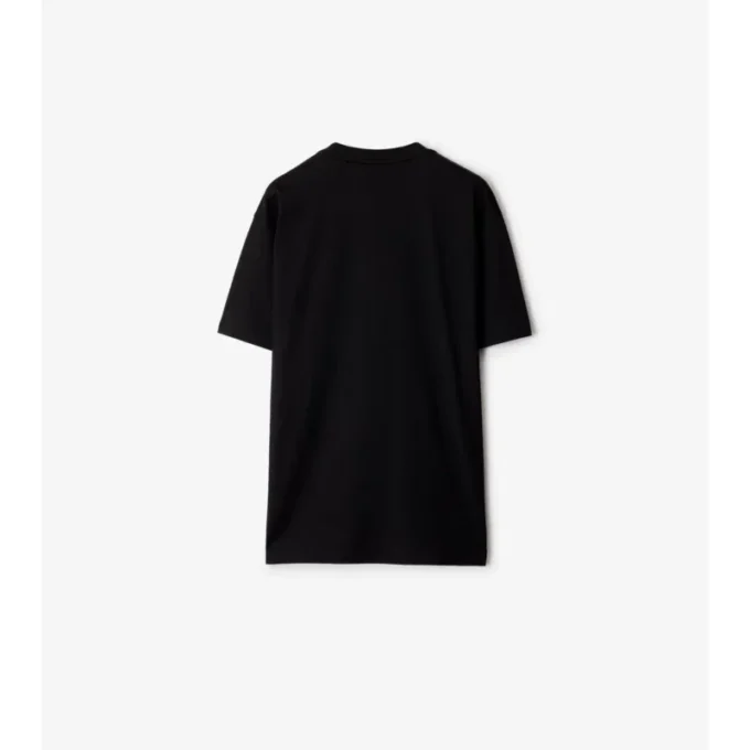 Bawełniany T-shirt z kieszenią w kratę