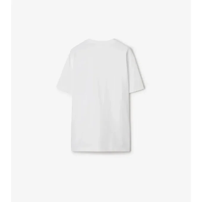 Bawełniany T-shirt z kieszenią w kratę