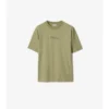 Bawełniany T-shirt z kursywnym logo w kratkę Bawełniany T-shirt z kursywnym logo w kratkę