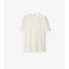 Bawełniany T-shirt z kursywnym logo w kratkę Bawełniany T-shirt z kursywnym logo w kratkę