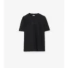 Bawełniany T-shirt z kursywnym logo w kratkę Bawełniany T-shirt z kursywnym logo w kratkę