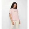 Bawełniany T-shirt z kursywnym logo w kratkę