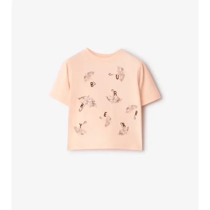 Bawełniany T-shirt z logo parasola