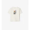Bawełniany T-shirt z misiem-surferem