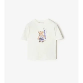 Bawełniany T-shirt z misiem-surferem