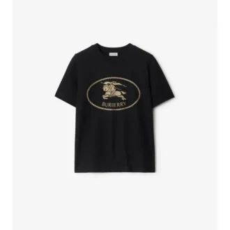Bawełniany T-shirt z motywem Knight Stamp