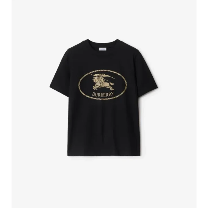 Bawełniany T-shirt z motywem Knight Stamp