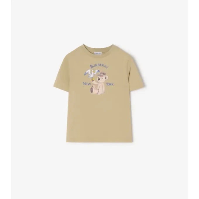 Bawełniany T-shirt z motywem niedźwiadka z Nowego Jorku Bawełniany T-shirt z motywem niedźwiadka z Nowego Jorku