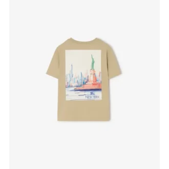 Bawełniany T-shirt z motywem niedźwiadka z Nowego Jorku Bawełniany T-shirt z motywem niedźwiadka z Nowego Jorku