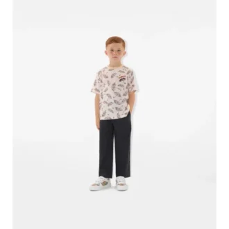 Bawełniany T-shirt z motywem parasoli Bawełniany T-shirt z motywem parasoli
