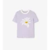 Bawełniany T-shirt z motywem stokrotki