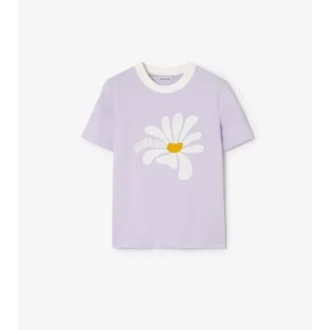 Bawełniany T-shirt z motywem stokrotki