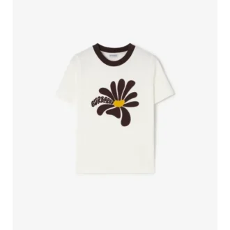 Bawełniany T-shirt z motywem stokrotki