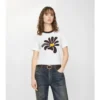 Bawełniany T-shirt z motywem stokrotki