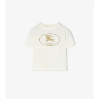 Bawełniany T-shirt z nadrukiem rycerza