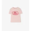 Bawełniany T-shirt z nadrukiem rycerza