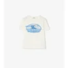 Bawełniany T-shirt z nadrukiem rycerza Bawełniany T-shirt z nadrukiem rycerza