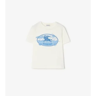 Bawełniany T-shirt z nadrukiem rycerza Bawełniany T-shirt z nadrukiem rycerza