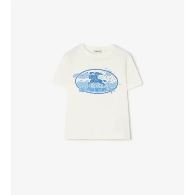 Bawełniany T-shirt z nadrukiem rycerza Bawełniany T-shirt z nadrukiem rycerza