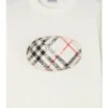 Bawełniany T-shirt z nadrukiem w kratę i motywem rycerza Bawełniany T-shirt z nadrukiem w kratę i motywem rycerza