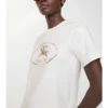 Bawełniany T-shirt z nadrukiem w kratę i motywem rycerza Bawełniany T-shirt z nadrukiem w kratę i motywem rycerza