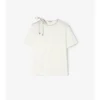 Bawełniany T-shirt z wiązanymi rękawami