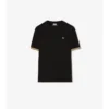 Bawełniany T-shirt z wykończeniem w kratę Bawełniany T-shirt z wykończeniem w kratę