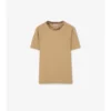 Bawełniany T-shirt z wykończeniem w kratę Bawełniany T-shirt z wykończeniem w kratę
