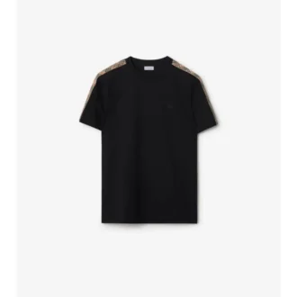 baweniany t shirt z wykoczeniem w krat 1 17 330x330 - Bawełniany T-shirt z wykończeniem w kratę
