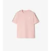 Bawełniany T-shirt z wykończeniem w kratę Bawełniany T-shirt z wykończeniem w kratę