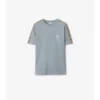 Bawełniany T-shirt z wykończeniem w kratę Bawełniany T-shirt z wykończeniem w kratę