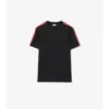Bawełniany T-shirt z wykończeniem w kratę Bawełniany T-shirt z wykończeniem w kratę