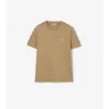 Bawełniany T-shirt z wykończeniem w kratę Bawełniany T-shirt z wykończeniem w kratę