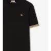 Bawełniany T-shirt z wykończeniem w kratę Bawełniany T-shirt z wykończeniem w kratę
