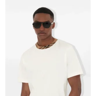 baweniany t shirt z wykoczeniem w krat 2 18 330x330 - Bawełniany T-shirt z wykończeniem w kratę