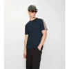 Bawełniany T-shirt z wykończeniem w kratę Bawełniany T-shirt z wykończeniem w kratę