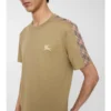 Bawełniany T-shirt z wykończeniem w kratę Bawełniany T-shirt z wykończeniem w kratę