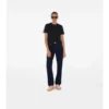 Bawełniany T-shirt z wykończeniem w kratę Bawełniany T-shirt z wykończeniem w kratę