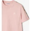 Bawełniany T-shirt z wykończeniem w kratę Bawełniany T-shirt z wykończeniem w kratę