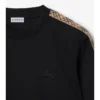 Bawełniany T-shirt z wykończeniem w kratę Bawełniany T-shirt z wykończeniem w kratę