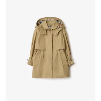 Bawełniany Trench Coat z kapturem