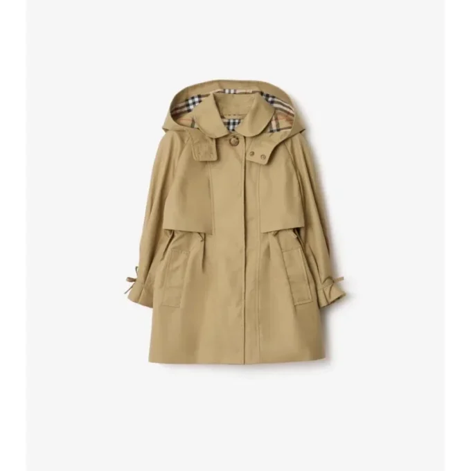 Bawełniany Trench Coat z kapturem Bawełniany Trench Coat z kapturem