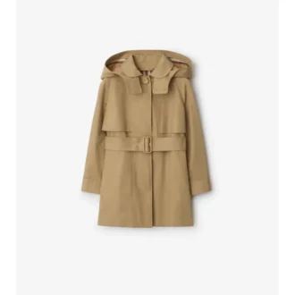 Bawełniany Trench Coat z kapturem