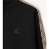 Bluza bawełniana z wykończeniem w kratę Bluza bawełniana z wykończeniem w kratę