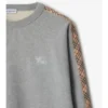 Bluza bawełniana z wykończeniem w kratę Bluza bawełniana z wykończeniem w kratę