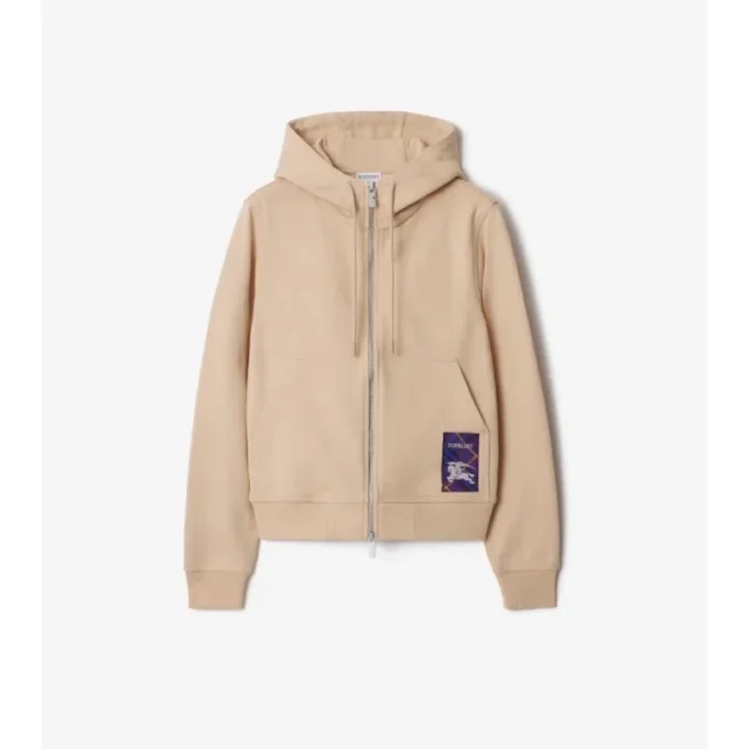 Bluza z kapturem i zamkiem z bawełny w kratę Bluza z kapturem i zamkiem z bawełny w kratę