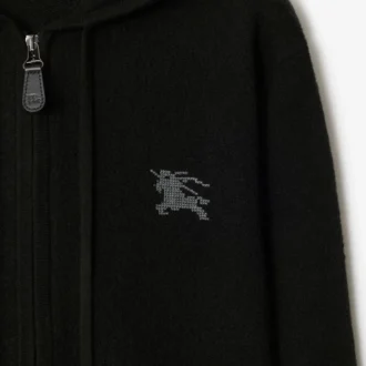 Bluza z kapturem i zamkiem z wełny
