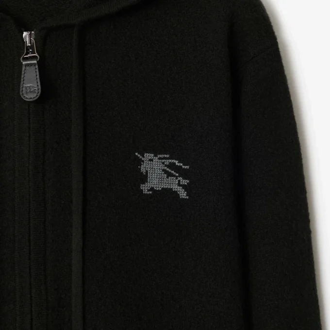 Bluza z kapturem i zamkiem z wełny Bluza z kapturem i zamkiem z wełny